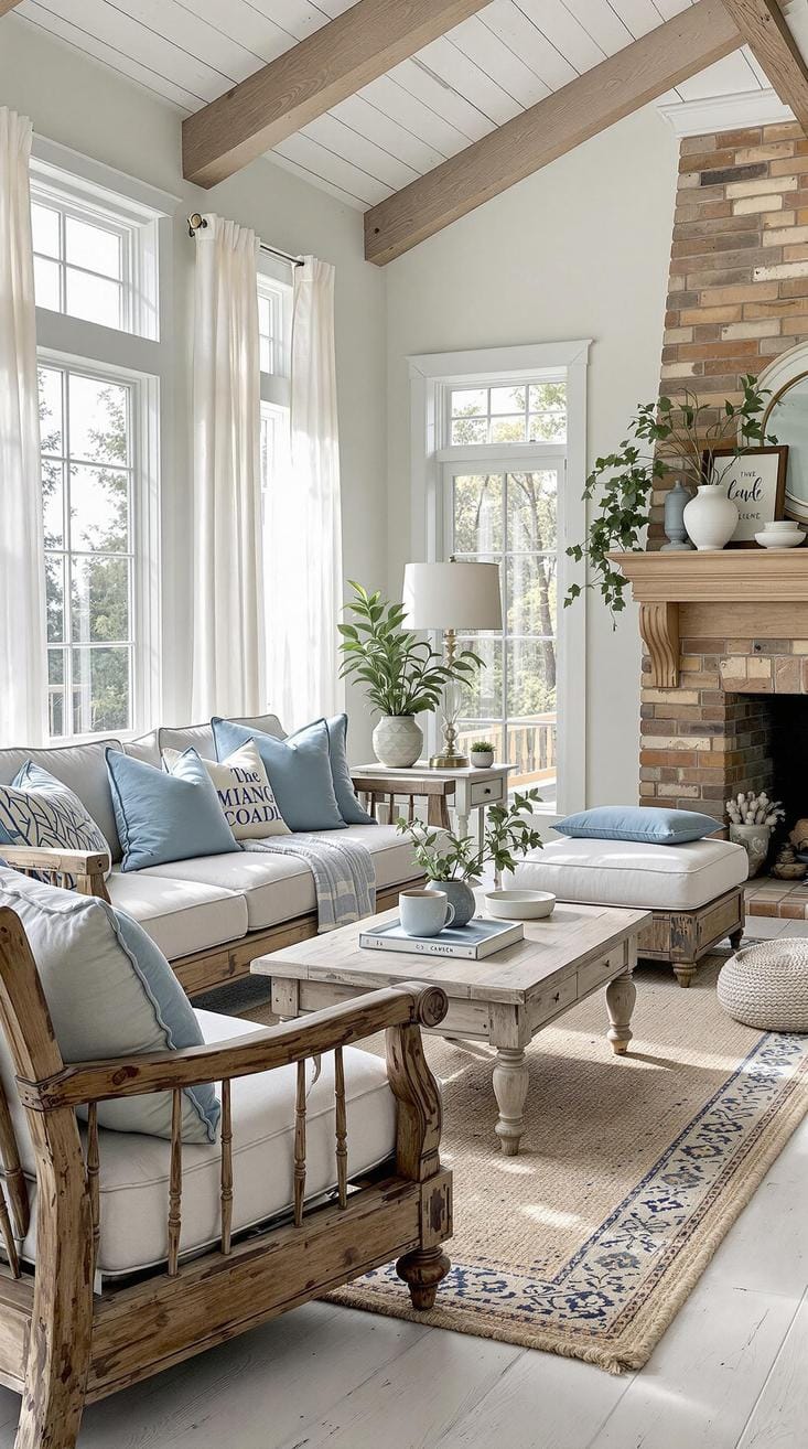 20 Unique Coastal Farmhouse Living Room Ideas That Wow
